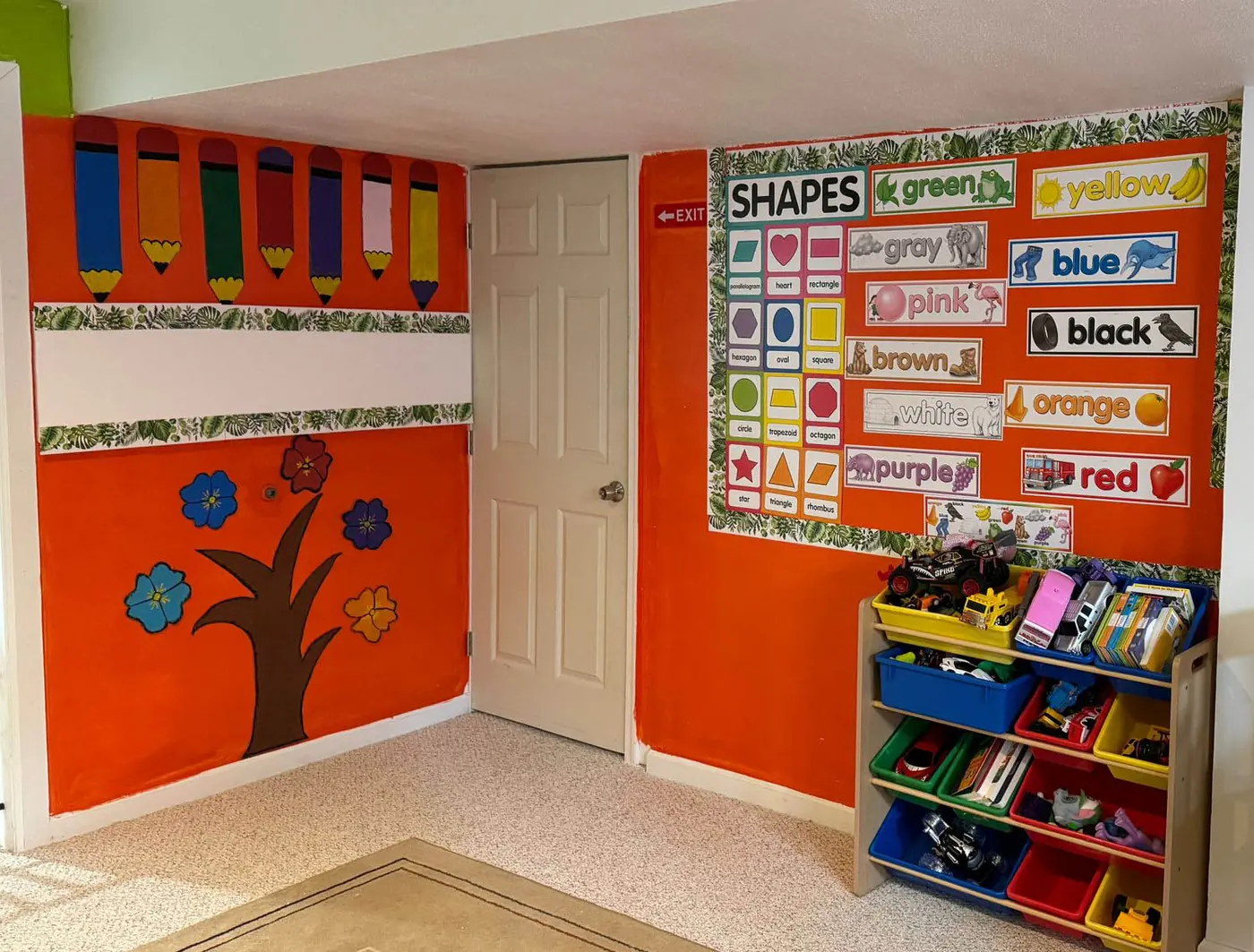 Shapes and colours wall